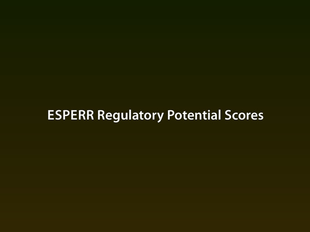 ESPERR Regulatory Potential Scores
