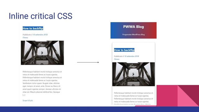 Inline critical CSS
