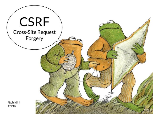@phildini


#nbt6
CSRF


Cross-Site Request
Forgery
