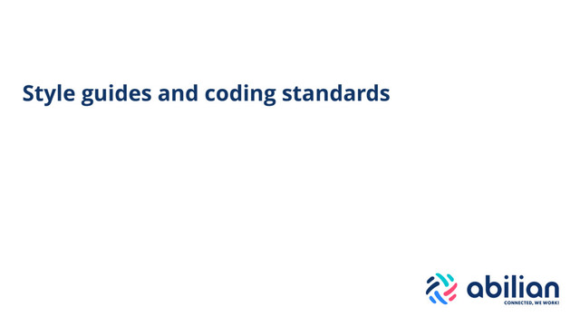 Style guides and coding standards
