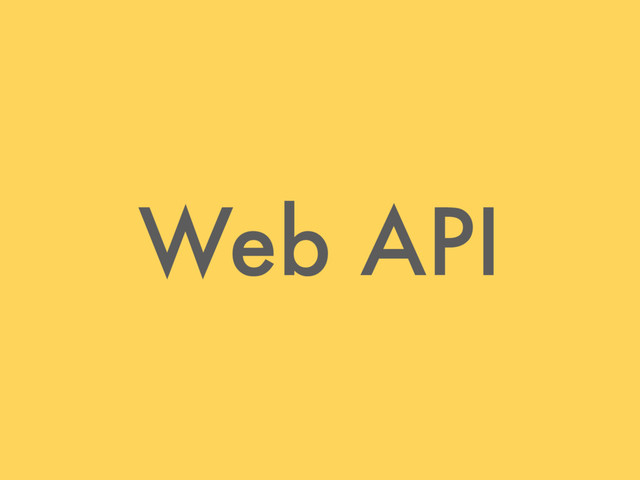 Web API
