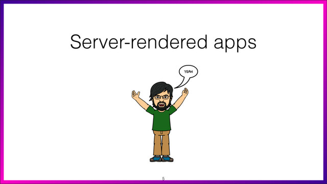 Server-rendered apps
5
