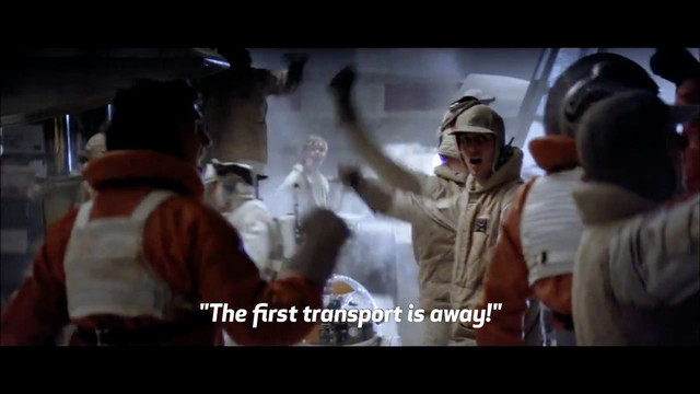 !
"The ﬁrst transport is away!"
