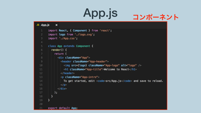 App.js
ίϯϙʔωϯτ

