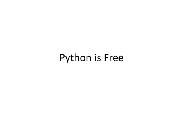 Python is Free
