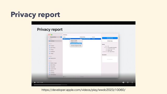 Privacy report
IUUQTEFWFMPQFSBQQMFDPNWJEFPTQMBZXXED
