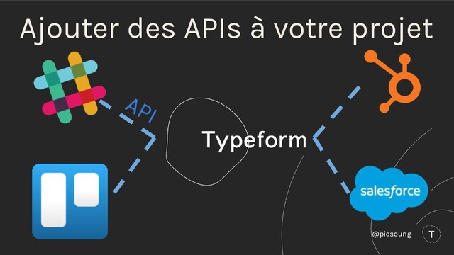 Ajouter des APIs à votre projet
API
@picsoung
