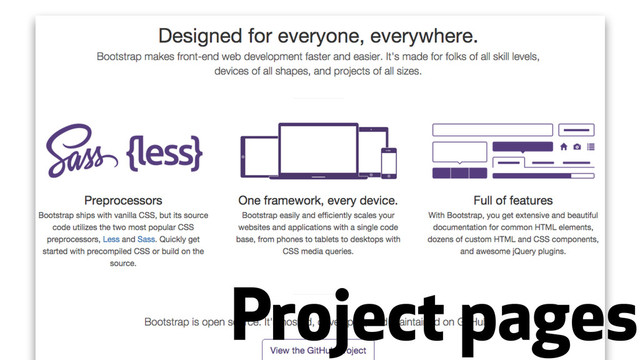 Project pages
