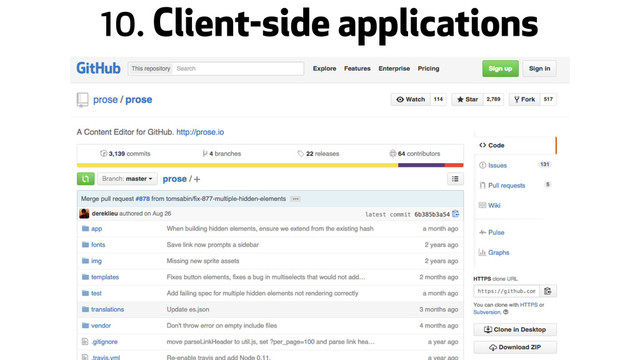 10. Client-side applications
