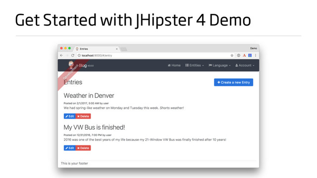 Get Started with JHipster 4 Demo
