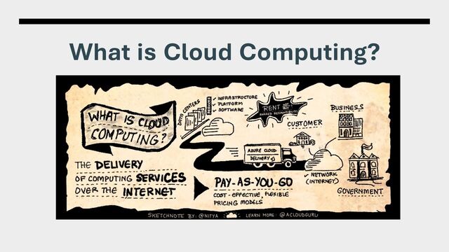 What is Cloud Computing?
