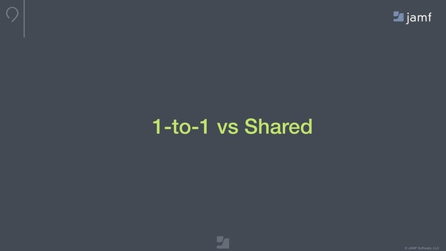 © JAMF Software, LLC
1-to-1 vs Shared
