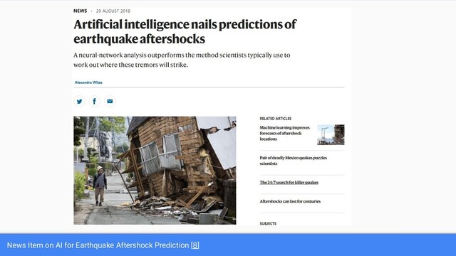 News Item on AI for Earthquake Aftershock Prediction [8]
