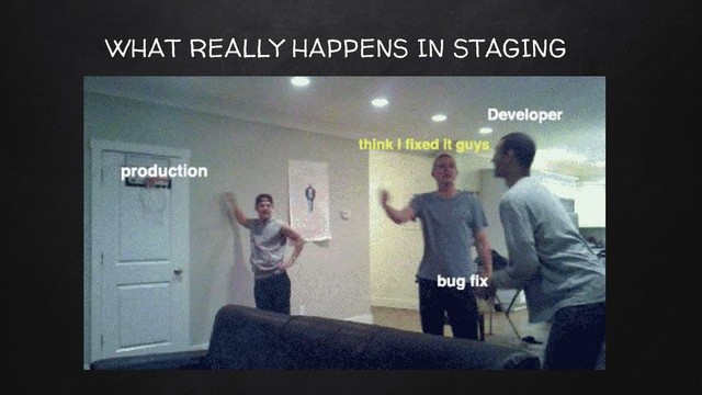 WHAT REALLY HAPPENS IN STAGING
