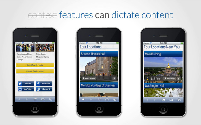 context features can dictate content
