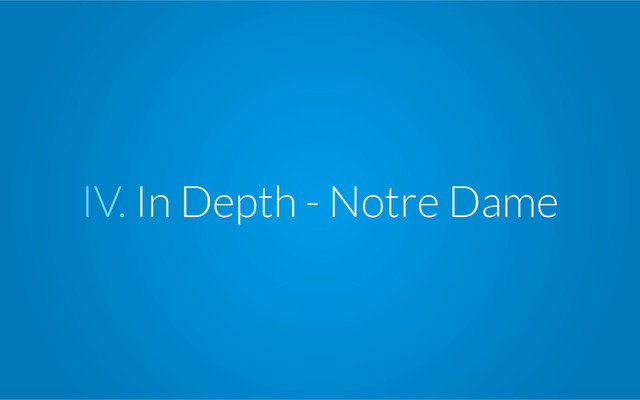 IV. In Depth - Notre Dame
