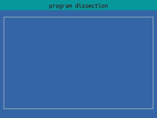 program dissection
