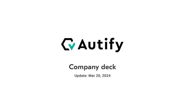 Company deck
Update: Oct 16, 2023
