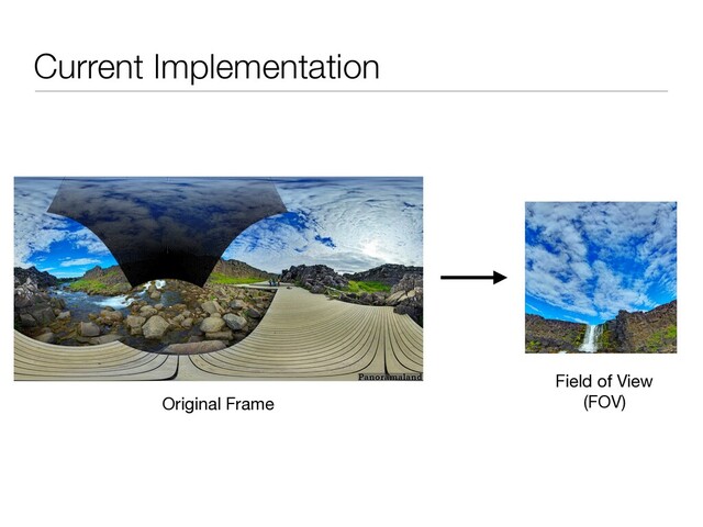 Current Implementation
Field of View

(FOV)
Original Frame
