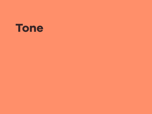 Tone
