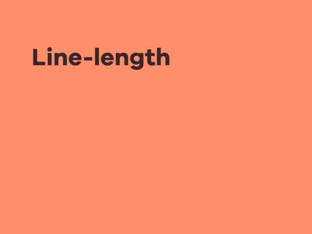 Line-length
