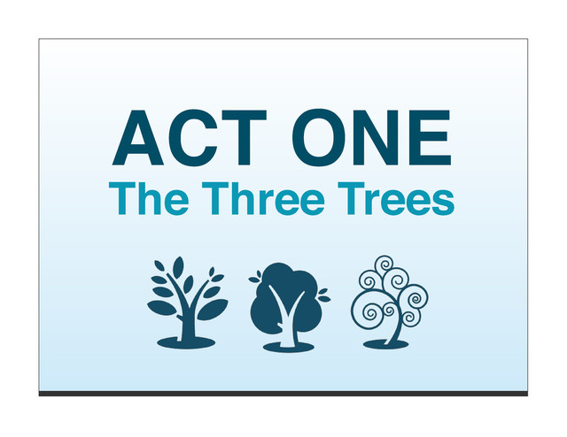 ACT ONE
The Three Trees
