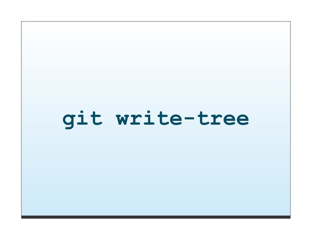 git write-tree
