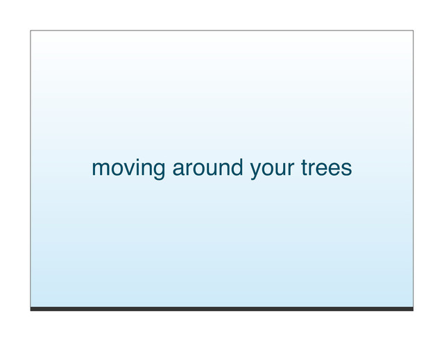 moving around your trees
