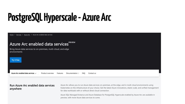 PostgreSQL Hyperscale - Azure Arc
