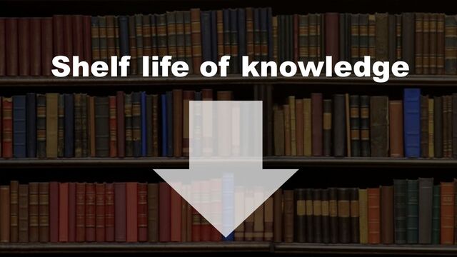 @tmiket
Shelf life of knowledge
