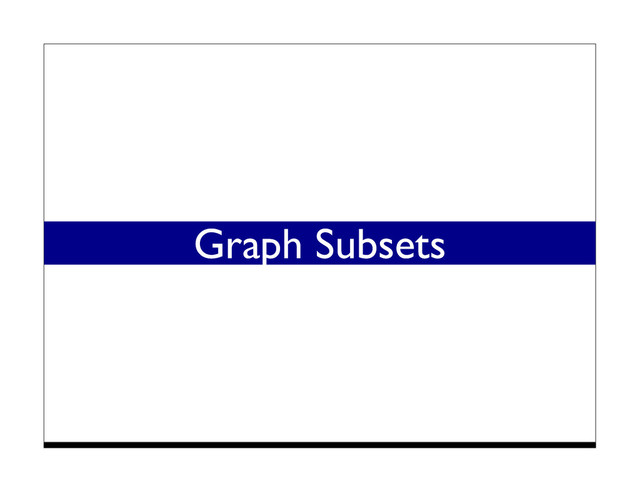 Graph Subsets
