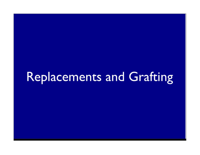 Replacements and Grafting
