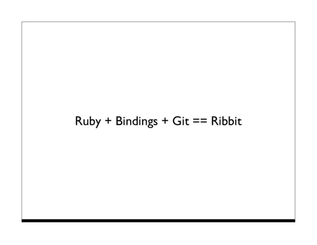 Ruby + Bindings + Git == Ribbit
