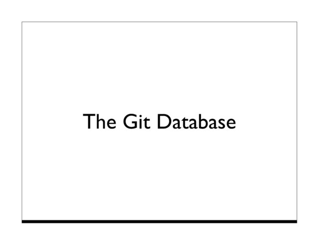The Git Database
