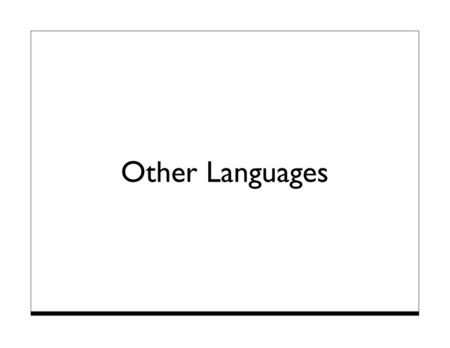 Other Languages
