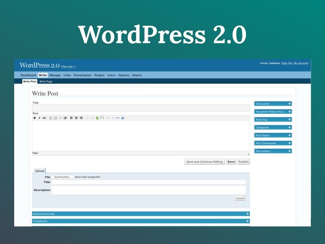 WordPress 2.0
