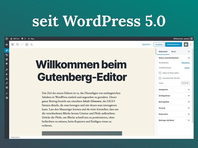 seit WordPress 5.0
