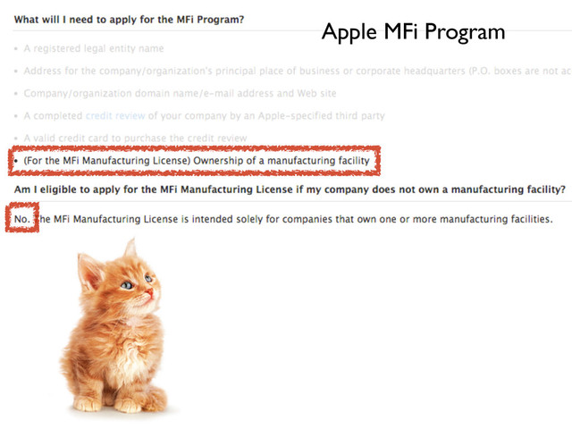 iOS Developer
HomeKit and DYI? Apple MFi Program
