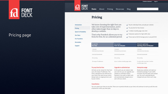 Pricing page
