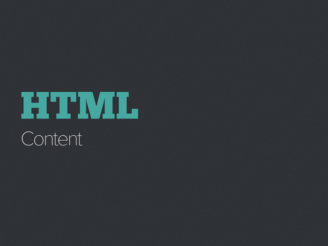 HTML
Content
