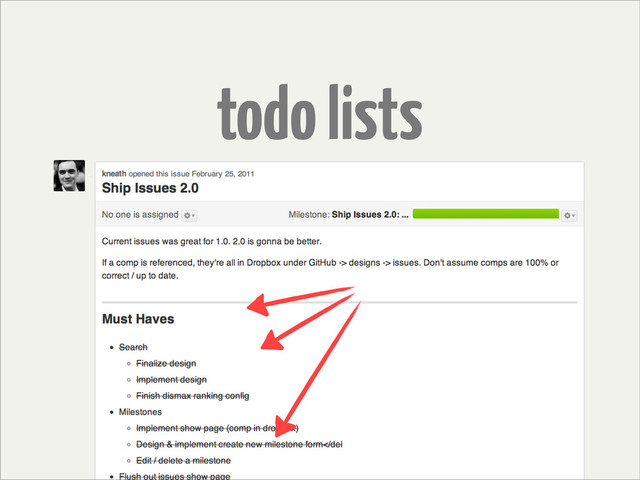 todo lists
