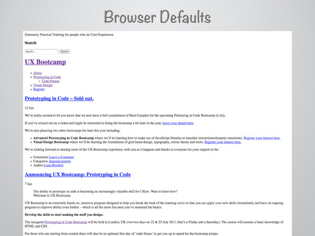 Browser Defaults
