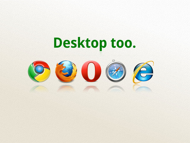 Desktop too.
