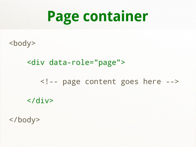 Page container

<div>

</div>

