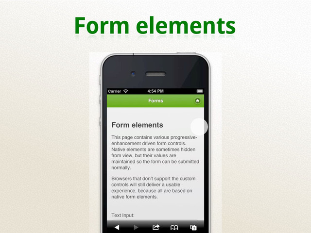 Form elements
