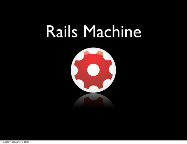 Rails Machine
Thursday, January 15, 2009
