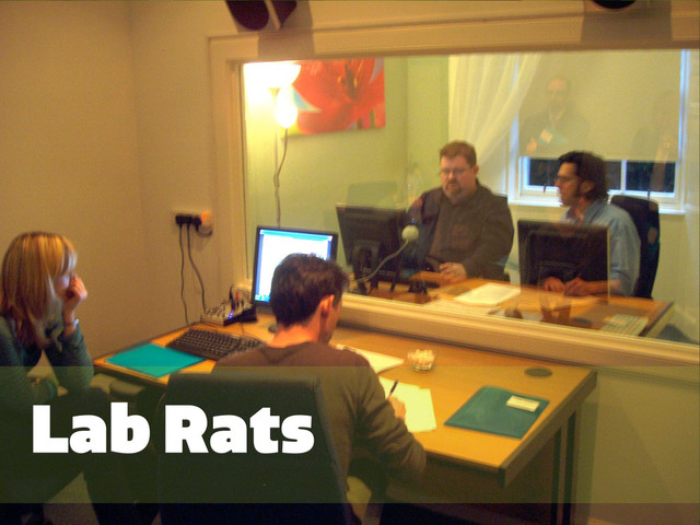 #GRMethods | @zakiwarfel
Lab Rats
