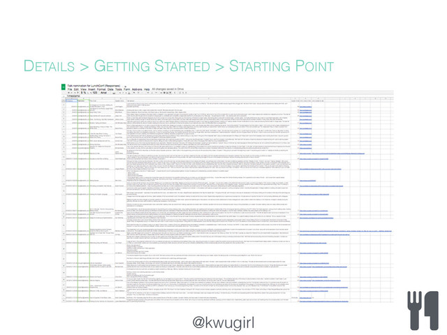 @kwugirl
DETAILS > GETTING STARTED > STARTING POINT
