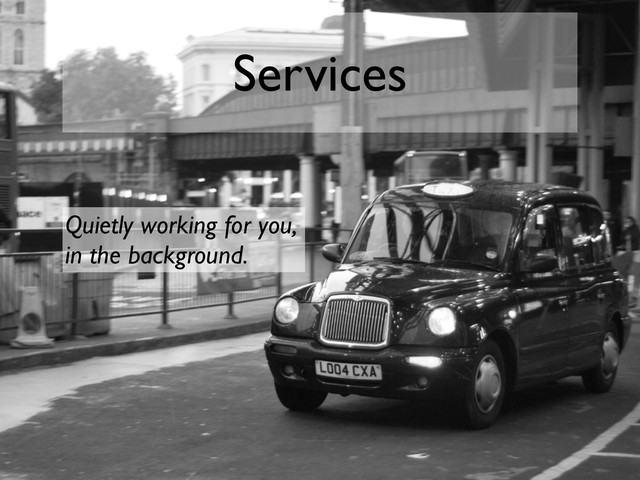 Services
Quietly working for you,
in the background.
