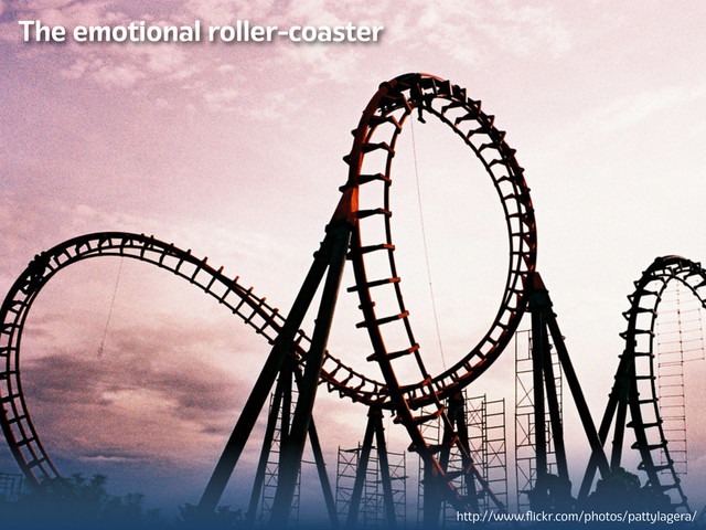http://www.ﬂickr.com/photos/pattylagera/
The emotional roller-coaster
